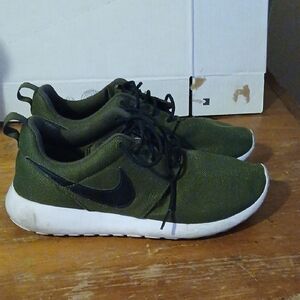 Nike Kid's Olive and Black Sneakers